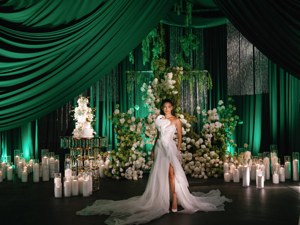 green emerald velvet dress Seafoam & Emerald Tiered Frill Sleeve Midi Dress – Charming Charlie main image 1