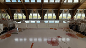 Custom facade wedding stage rental in New Jersey